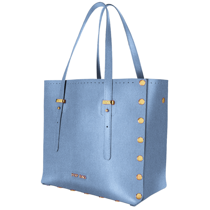 Italian Saffiano Leather Tote Bag - POP BAG USA
