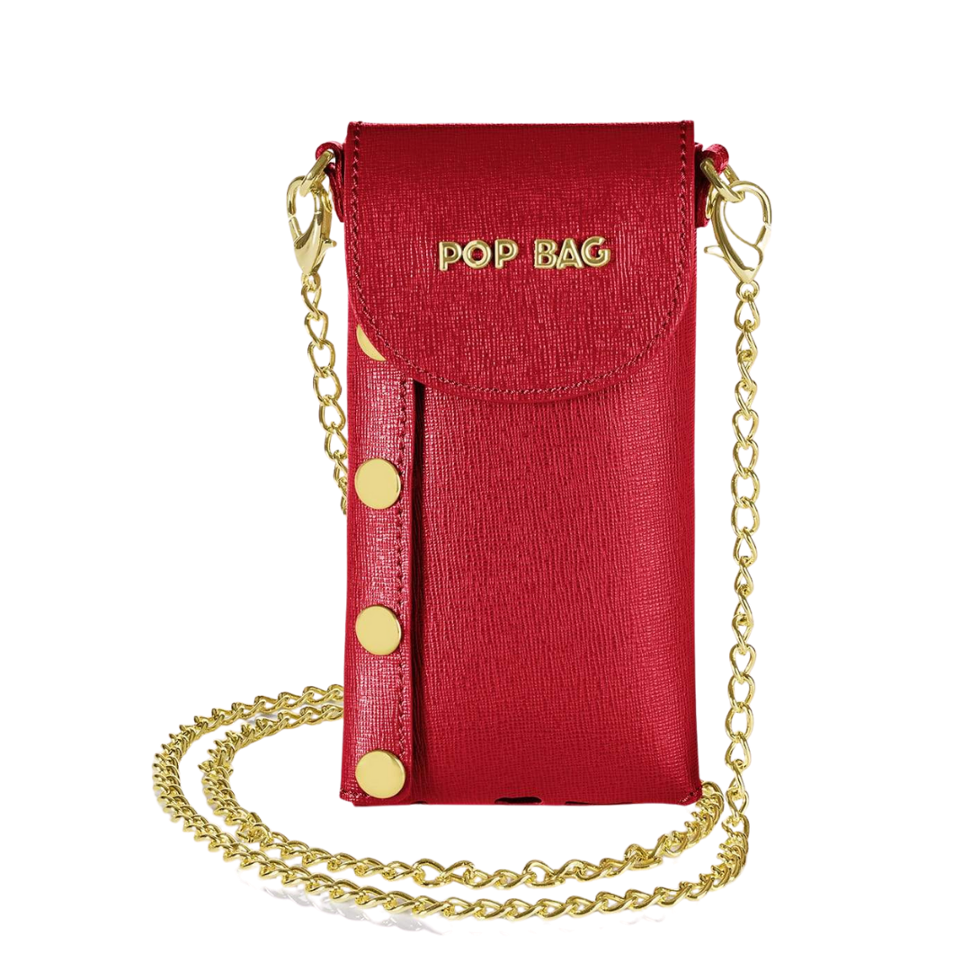Ruby Saffiano Leather Phone Bag Pop Bag USA