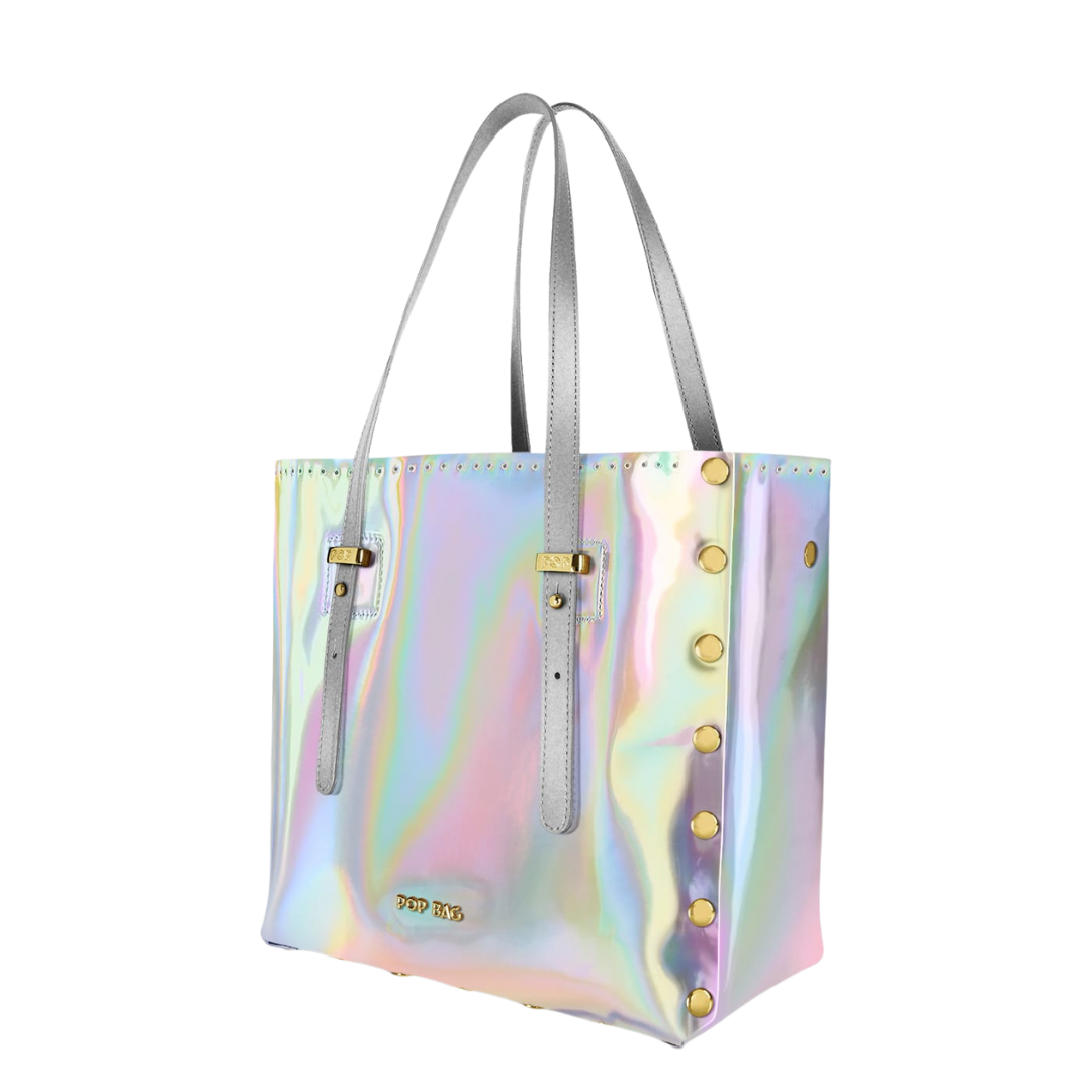 Iridescent PVC Tote Bag - POP BAG USA