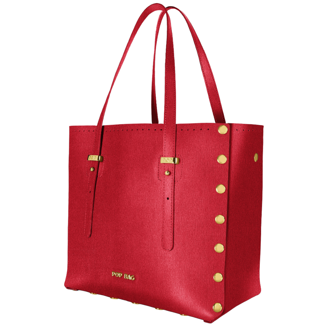 Saffiano Leather Tote Bag - POP BAG USA