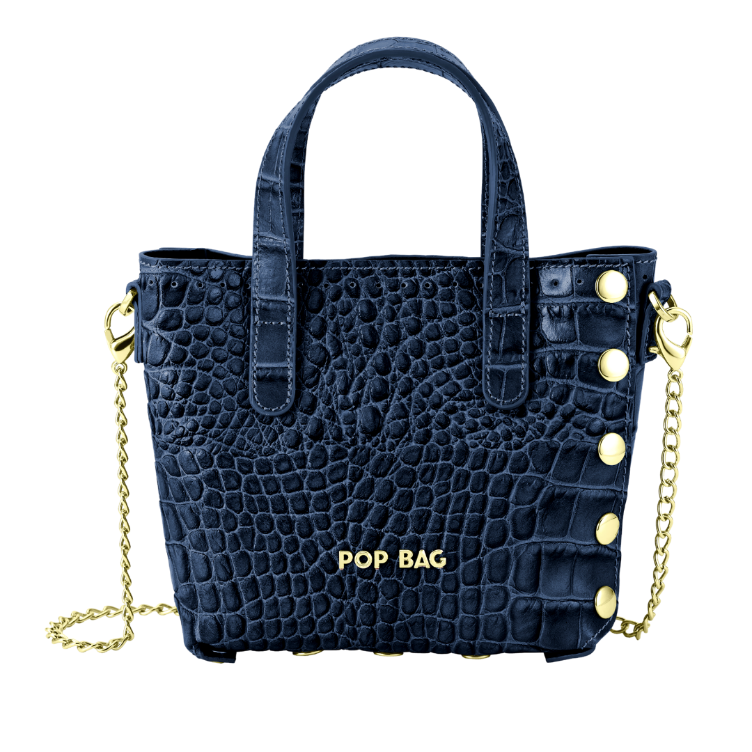 Croc-Embossed Leather Mini Crossbody Bag Pop Bag USA