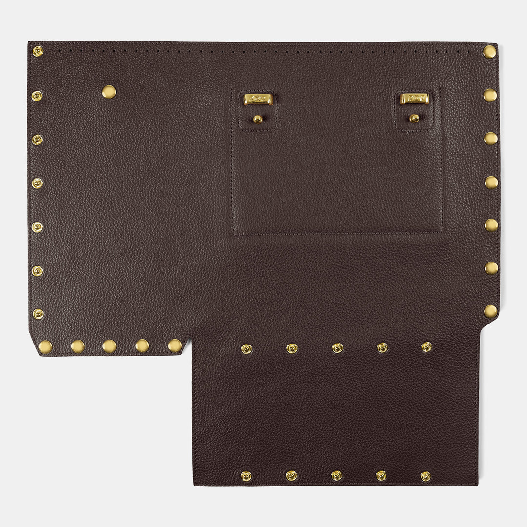 Pebbled leather Back Panel - Pop Bag USA