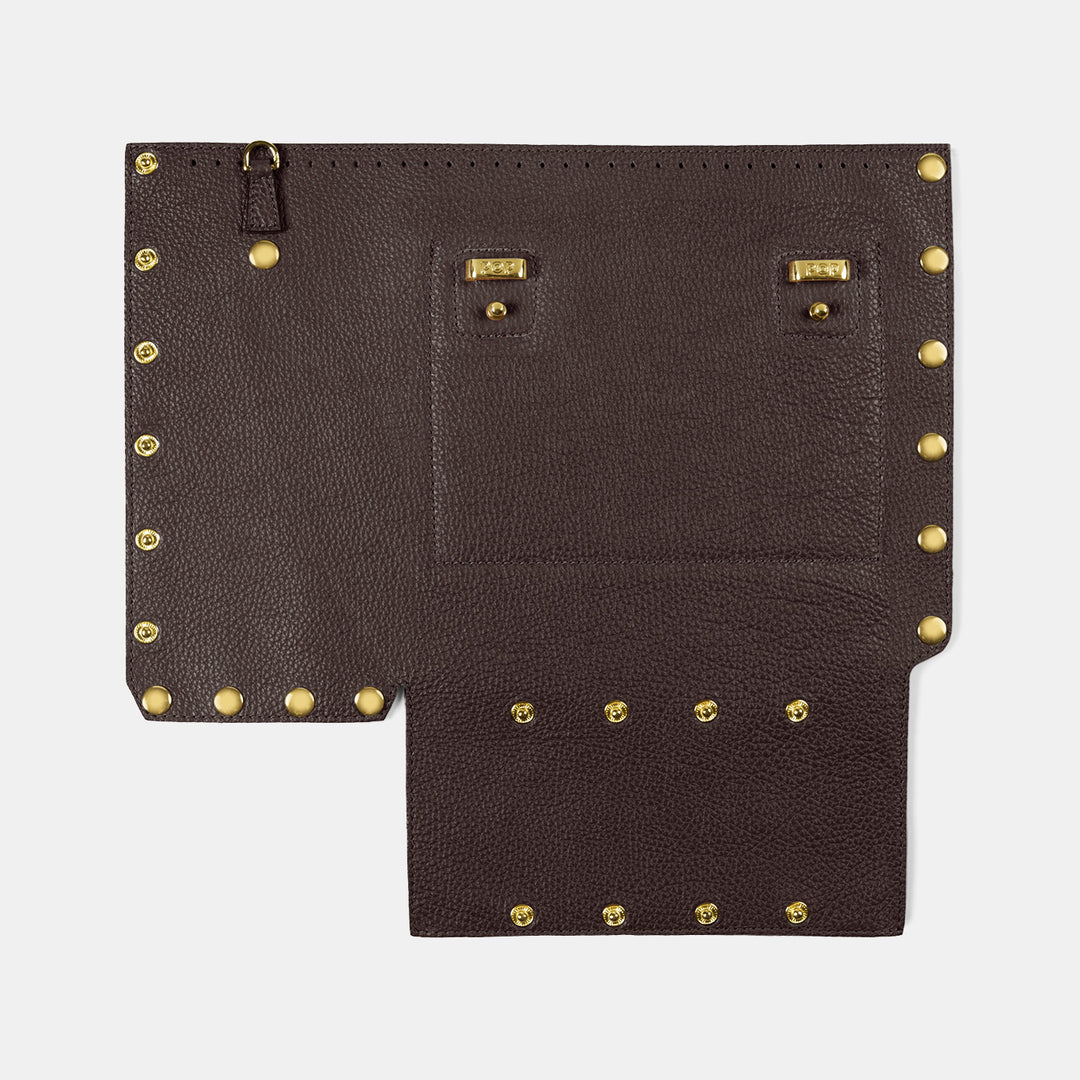 Pebbled leather Back Panel - Pop Bag USA